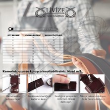 Livize Erkek Deri 4,5 cm Kot Kemeri Siyah