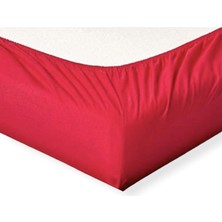 Bebek Özel Pamuklu Bebek ve Çocuk Lastikli Çarşaf Kırmızı 90x190 cm
