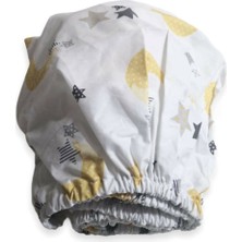 Bebek Özel  Pamuklu Bebek ve Çocuk Lastikli Çarşaf Sarı Hilal 80x160 cm