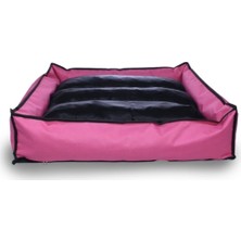 Nerotex Yıkanabilir Pembe Köpek Kedi Minderi ve Yatağı Büyük Irklar Için Fermuarlı 90X100 cm