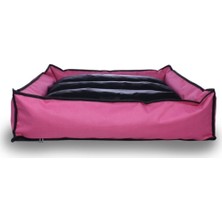 Nerotex Yıkanabilir Pembe Köpek Kedi Minderi ve Yatağı Büyük Irklar Için Fermuarlı 90X100 cm