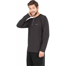 Pierre Cardin  5656 Uzun Kollu Pamuklu Erkek Pijama Takımı-Siyah