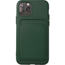 Nevarium iPhone 11 Pro Kılıf Kartvizitli Silikon Kelvin - Koyu Yeşil
