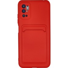 Nevarium Xiaomi Poco M3 Pro Kılıf Kartvizitli Silikon Kelvin - Kırmızı