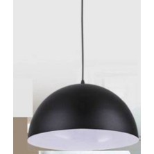 Riolight Retro,rustik,modern Mutfak,cafe,bar Üstü Için siyah Tekli Metal Sarkıt Avize ÇAP:40CM