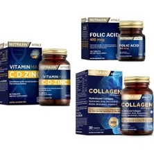 Nutraxin 400 Mcg Folic Acid 100 T. + C,D,Zinc 60 Tablet + Hidrolize  30 T.