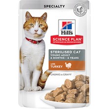 Hill's Kısırlaştırılmış Hindi Yetişkin Kedi Pouch Konserve 6X85 gr