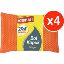 Koroplast  Bol Köpük Sünger x 4 Adet Kırmızı