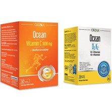 Ocean C Vitamini 1000 Mg 30 Tablet +D3 K2 Vitamin Damla 20 Ml