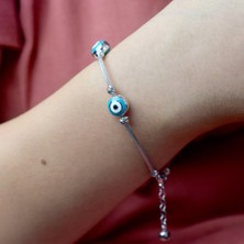 Lilarote Nazarlı Top Top Altın Bileklik