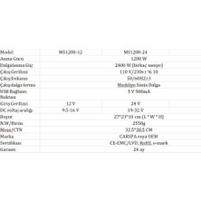 Carspa 1200 Watt 24V Modifiye Sinüs Inverter