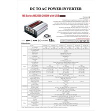 Carspa 2000 Watt 12V Modifiye Sinüs Inverter