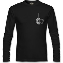 Lordd T-Shirt  Mandala - Ay ve Güneş Siyah Erkek Sweatshirt