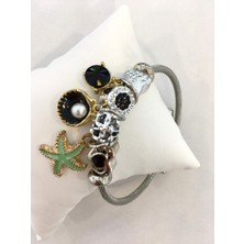 Modamugo Çoklu Sallantılı Bileklik Siyah Renk