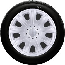 Sjs Sks Renault Jant Kapağı 15 Inç Kırılmaz 1 Takım 4 Adet NO:319