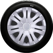 Sjs Sks Citroen Jant Kapağı 16 Inç Kırılmaz 1 Takım 4 Adet NO:408