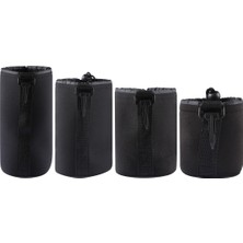 ZSZH Carabiner ile Çanta Kılıf Taşıma Çantası 4 Adet Neopren Slr Kamera Lens - Siyah