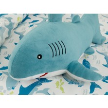 Shiva Gift&More Mini Shark Polyester Dekoratif Yastık 28X48 cm Mavi