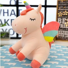 Shiva Gift&More 25 cm Gökkuşağı Kanatlı Pony Peluş Unicorn Tek Boynuzlu Sevimli Pelüş At