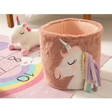 Shiva Gift&More Unicorn Pony Tasarımlı Oyuncak Sepeti 40X26 cm Pembe