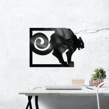 Makta Kedi Figürlü Lazer Kesim Tablo