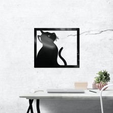 Makta Kedi Figürlü Lazer Kesim Tablo