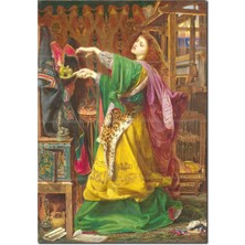 Cakatablo Ahşap Tablo Morgan Le Fay Kral Arthur'un Koruyucusu Cadı