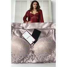 Pierre Cardin 4075 2lı Saten Gecelik Sabahlık Takımı