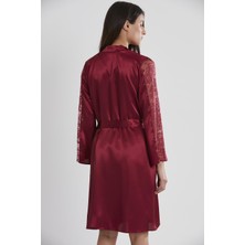 Pierre Cardin 4025 2lı Saten Gecelik Sabahlık Takımı