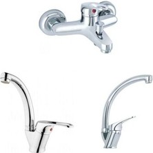 Xolotex Mix Banyo Bataryası + Mix Kuğu Eviye + Mix Kuğu Lavabo Bataryası
