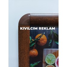 Ahşap Desenli Kahverengi A4 Alüminyum Rondo Çerçeve