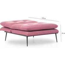 Futon Martin Yataklı Tekli Koltuk Berjer Pembe