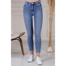 The Bark Nancy Kadın Skinny Jean Pantolon N804 Mavi