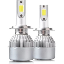 C6 Buz Mavi C6 LED Xenon 2 Adet H1 LED Xenon 48W 6900LM 8000K Far Ampülü  Seri - Bm -