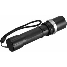 Gold Silver  KP-110 Tüfek ve Bisiklet Aparatlı Ayarlanabilir Şarjlı El Feneri Swat Multifunction Flashlight