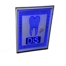 Dişçi Tabelası 3D Çift Taraflı Mavi LED Pano Işıklı Hazır Tabela