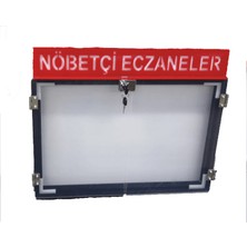 Nöbetçi Eczane Büyük Boy Hazır Pano Işıklı LED Pano Akülü Şarjlı