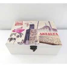 Hd Marketim Ahşap Dekoratif Aynalı Mücevher Takı Aksesuar Kutusu 8985