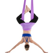 ZsykdEv Handstand Elastik Esneme Halat Hava Yoga Hamak Seti (Açık Mor) (Yurt Dışından)