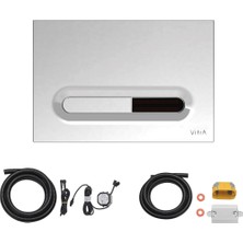 Vitra  Loop T Fotoselli Kumanda Paneli Seti, Elektrik Bağlantı Aparatlı, Mat Krom