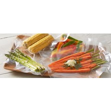 Vakur - 15X20CM - 75 Adet - Tek Yüzeyi Tırtıklı Vakum Torbası - Tüm Vakum Makinelerine Uygun