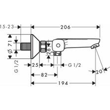 Hansgrohe Ecostat Termostatik Banyo Bataryası 13123000