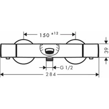 Hansgrohe Ecostat Termostatik Banyo Bataryası 13123000