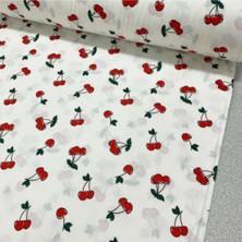 Bebek Özel %100 Pamuklu Bebek ve Çocuk Lastikli Çarşaf Kiraz Desen 80X130