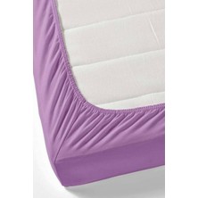 Bebek Özel Pamuklu Bebek ve Çocuk Lastikli Çarşaf Lila 40X80