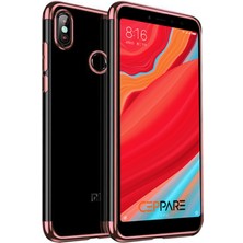 Ceppare Xiaomi Redmi Note 5 Pro Kılıf Köşeleri Lazer Boyalı Şeffaf Silikon Rosegold