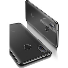 Ceppare Xiaomi Mi 8 Se Kılıf Köşeleri Lazer Boyalı Şeffaf Silikon Siyah