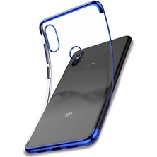 Ceppare Xiaomi Mi 8 Se Kılıf Köşeleri Lazer Boyalı Şeffaf Silikon Mavi