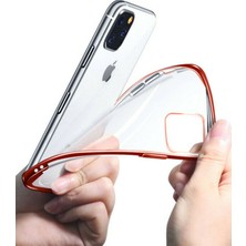 Ceppare iPhone 11 Kılıf Köşeleri Lazer Boyalı Şeffaf Silikon Mavi