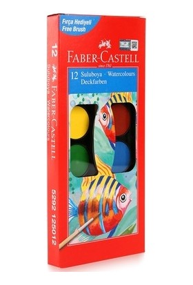 Faber Faber-Castell Sulu Boya Büyük Boy 12 Renk 5292 125012